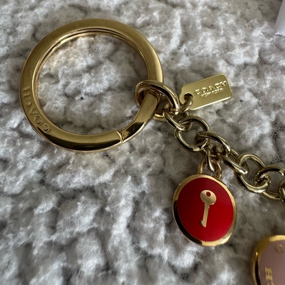 Coach Gold-tone Motif Chain Bag Charm - Picture 4 of 8